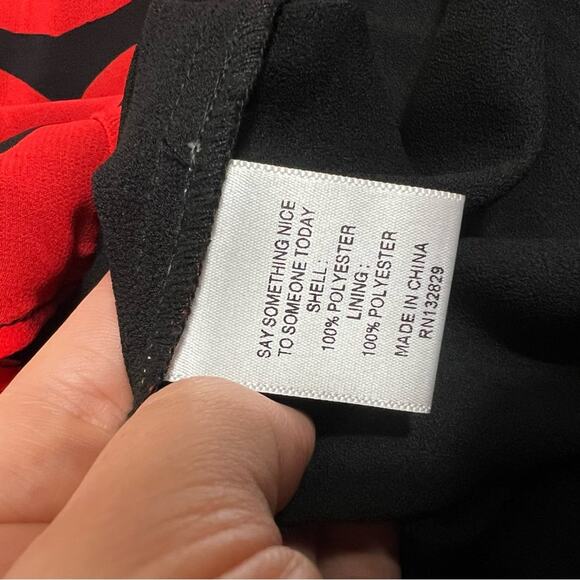 LPA Magda Midi Dress in Zebra black red Animal print Sz S revolve - Picture 5 of 9